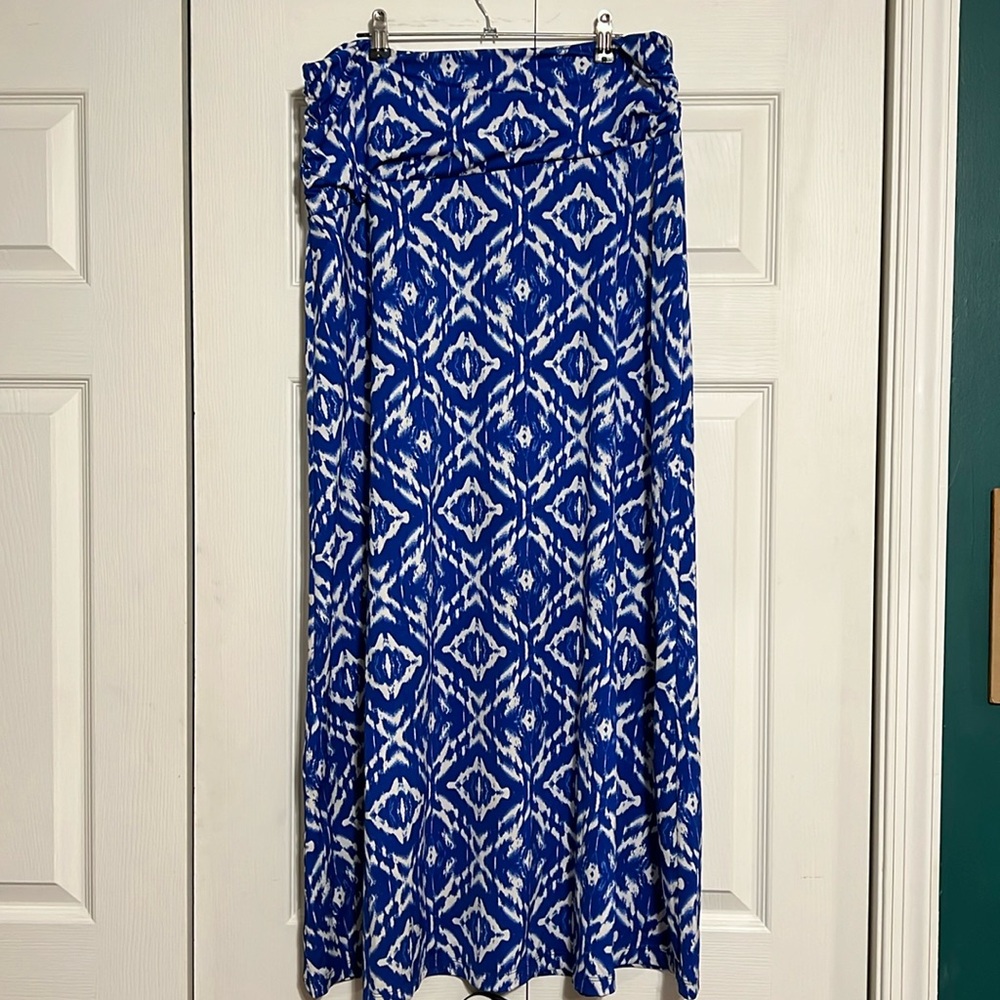 blue maxi skirt